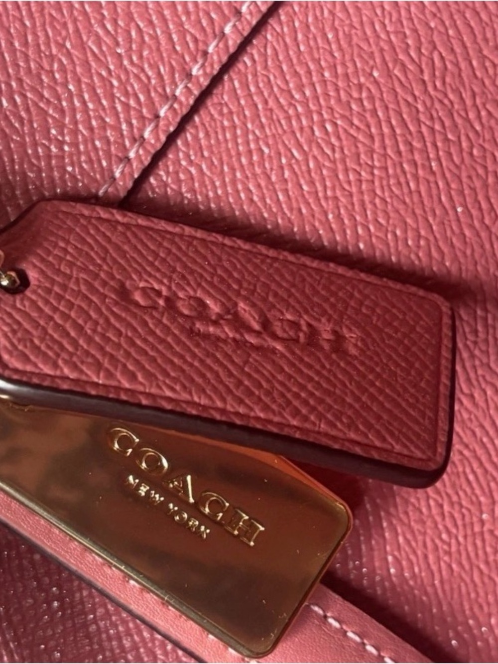 Coach Pink Leather Shoulder Bag - Picture 4 of 7